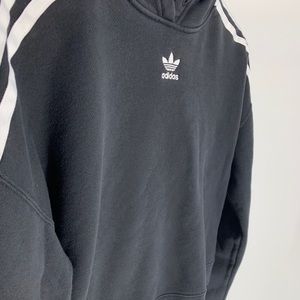 Adidas black Cropped hoodie size/M